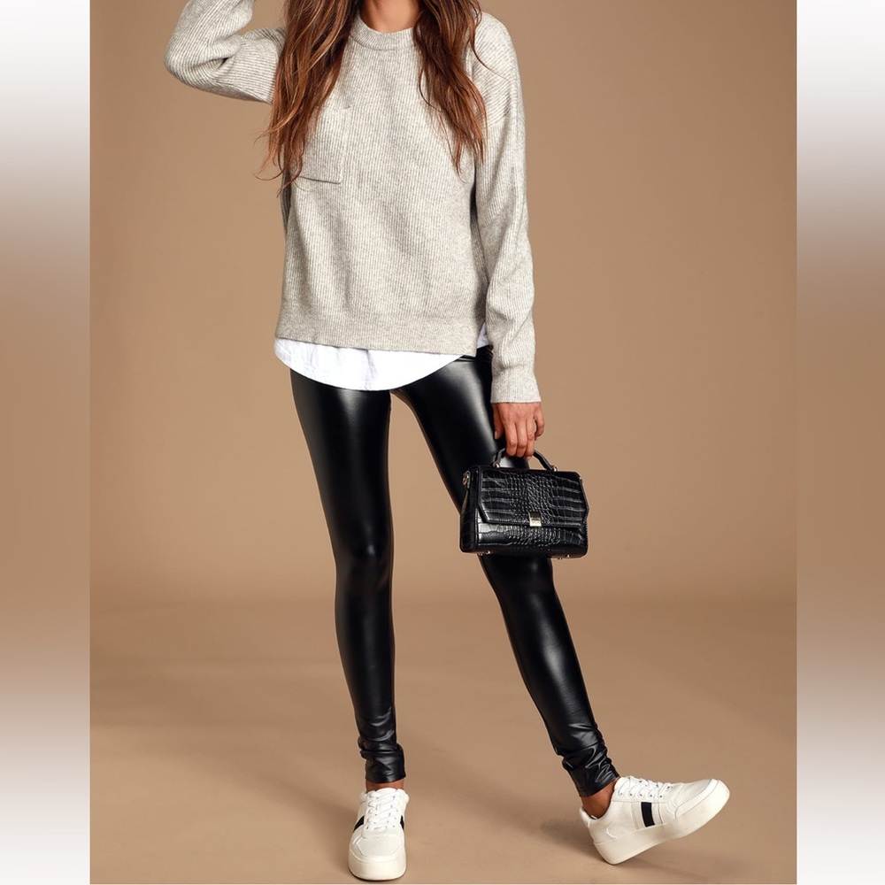 Lulus Rock Music vegan leather leggings